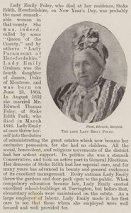 The Late Lady Emily Foley by English Photographer