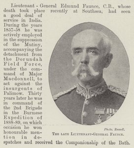 The late Lieutenant-General Faunce by English Photographer