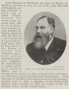 The late Lord Malcolm of Poltalloch by English Photographer