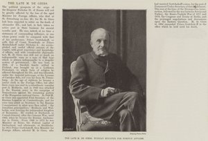 The late M de Giers, Russian Minister for Foreign Affairs by English Photographer