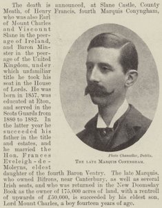 The Late Marquis Conyngham by English Photographer