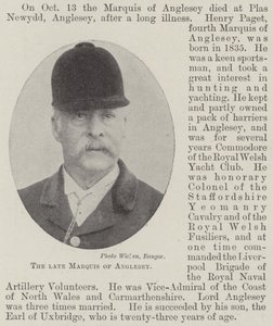 The late Marquis of Anglesey