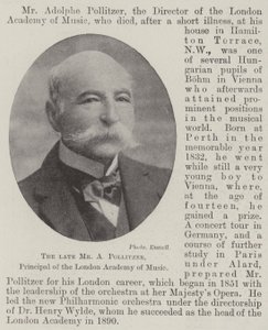 The late Mr A Pollitzer, Principal of the London Academy of Music by English Photographer