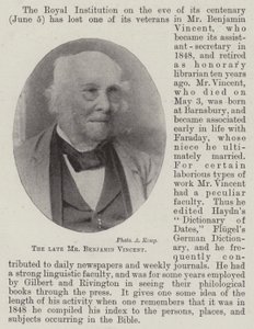 The late Mr Benjamin Vincent by English Photographer
