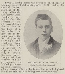 The Late Mr E G Parslow, Daily Chronicle Correspondent by English Photographer