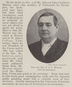 The Late Mr E J C Morton, MP for Devonport by English Photographer