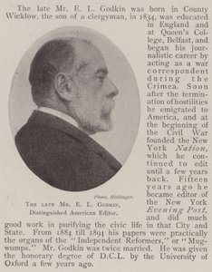 The late Mr E L Godkin, Distinguished American Editor by English Photographer