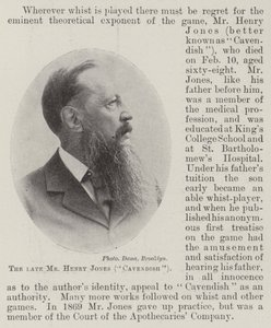 The late Mr Henry Jones (Cavendish) by English Photographer