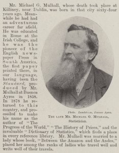 The late Mr Michael G Mulhall, Statistician