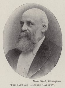 The late Mr Richard Cadbury by English Photographer