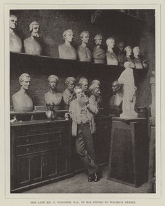 The late Mr T Woolner, RA, in his Studio in Welbeck Street by English Photographer