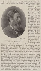 The late Mr W Luson Thomas, Founder of the Graphic by English Photographer