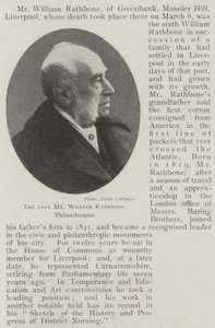 The late Mr William Rathbone, Philanthropist by English Photographer