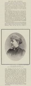 The late Mrs Harrison, Wife of the President of the United States by English Photographer