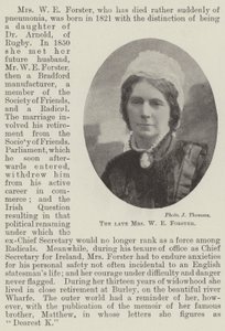 The Late Mrs. W. E. Forster by English Photographer