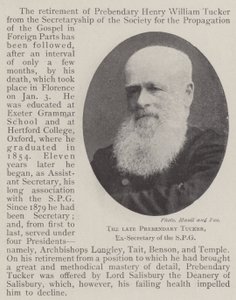The late Prebendary Tucker, Ex-Secretary of the SPG by English Photographer