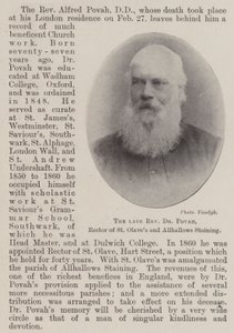 The Late Reverend Dr Povah, Rector of St Olaves and Allhallows Staining by English Photographer