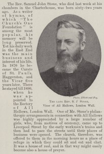 The late Reverend S J Stone, Vicar of All Hallows, London Wall by English Photographer