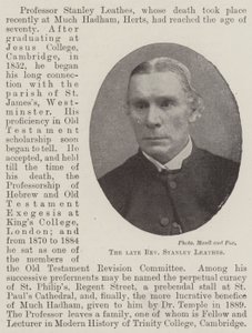 The late Reverend Stanley Leathes by English Photographer