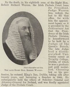 The Late Right Honourable Robert Warren by English Photographer
