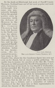 The Late Sheriff Comrie Thomson, QC