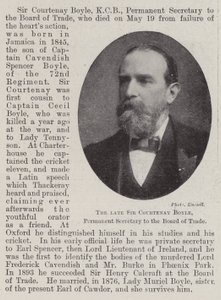 The late Sir Courtenay Boyle, Permanent Secretary to the Board of Trade by English Photographer
