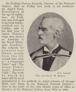 The late Sir F W Burton by English Photographer