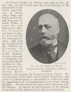 The Late Sir Francis de Winton, Formerly Controller of the Prince of Wales
