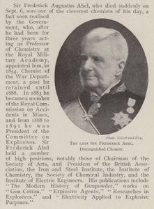 The late Sir Frederick Abel, Distinguished Chemist by English Photographer