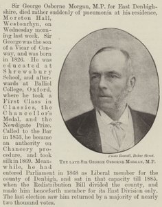 The Late Sir George Osborne Morgan, MP by English Photographer