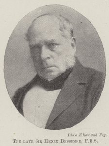 The late Sir Henry Bessemer, FRS by English Photographer