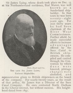 The Late Sir James Laing, Eminent Shipbuilder by English Photographer