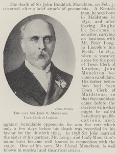 The late Sir John B Monckton, Town Clerk of London by English Photographer