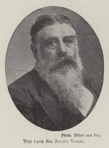 The Late Sir Julius Vogel by English Photographer