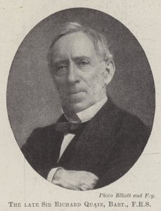 The late Sir Richard Quain, Baronet, FRS by English Photographer