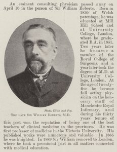 The late Sir William Roberts, MD by English Photographer