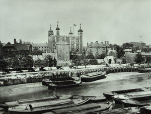 Tower of London: from the river, 1895 by English Photographer