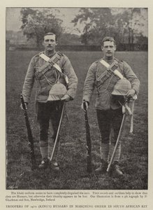 Troopers of 14th (Kings) Hussars in Marching Order in South African Kit