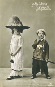 Two children in fancy dress by English Photographer