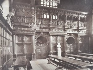 View of Middle Temple Hall Interior, London, 1885 by English Photographer