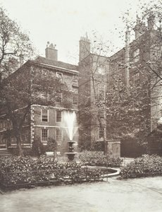 View of Water Fountain at Middle Temple Fountain Court, London, 1884