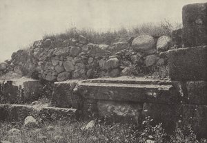 Wall of the synagogue at Capernaum, scene of the miracle of the healing of the hand