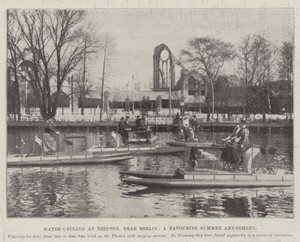 Water-Cycling at Trepton, near Berlin, a Favourite Summer Amusement by English Photographer