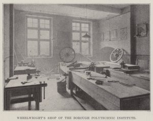 Wheelwrights Shop of the Borough Polytechnic Institute by English Photographer