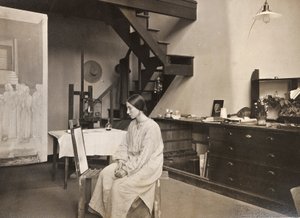 Winifred Knights in Her Studio