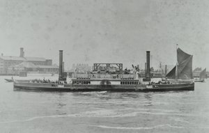 Woolwich Ferry: Ferryboat on the River, 1896