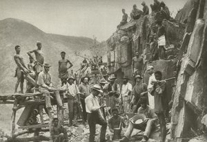 Work on an early gold-mine in the Rand by English Photographer