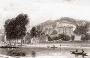 19th Century View of Beaumont Lodge, Old Windsor, Berkshire, England