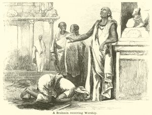 A Brahmin Receiving Worship by English School