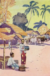 A Burmese Village by English School